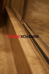 Travertine shower sills